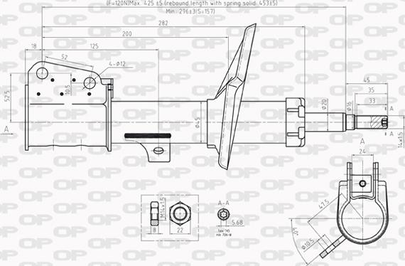 Open Parts SAB8213.31 - Amortizators autospares.lv