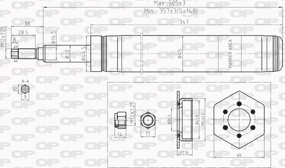 Open Parts SAB8212.31 - Амортизатор www.autospares.lv