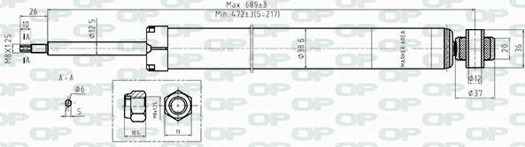 Open Parts SAB8280.32 - Amortizators autospares.lv