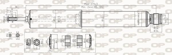 Open Parts SAB8282.31 - Amortizators autospares.lv