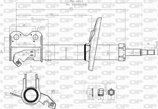 Open Parts SAB8236.31 - Amortizators autospares.lv