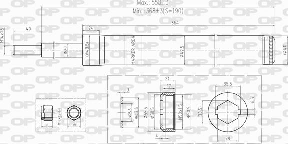 Open Parts SAB8233.31 - Amortizators www.autospares.lv