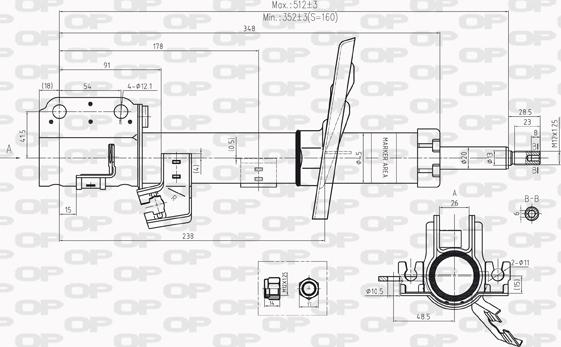 Open Parts SAB8220.31 - Амортизатор www.autospares.lv