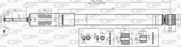 Open Parts SAB8228.32 - Amortizators autospares.lv