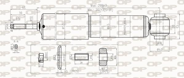 Open Parts SAB8273.31 - Amortizators autospares.lv