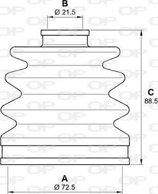 Open Parts SJK7041.00 - Putekļusargs, Piedziņas vārpsta autospares.lv