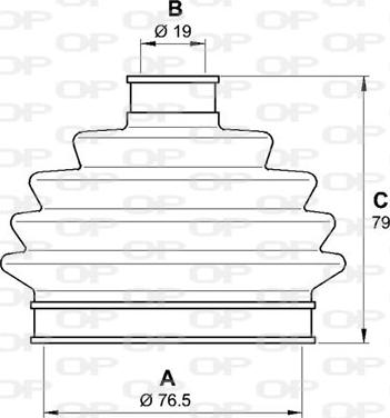 Open Parts SJK7019.00 - Пыльник, приводной вал www.autospares.lv