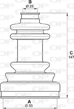 Open Parts SJK7146.00 - Пыльник, приводной вал www.autospares.lv