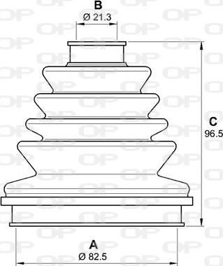 Open Parts SJK7164.00 - Пыльник, приводной вал www.autospares.lv