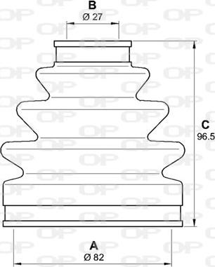 Open Parts SJK7211.00 - Пыльник, приводной вал www.autospares.lv