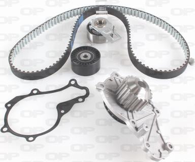 Open Parts WTBK5157.00 - Водяной насос + комплект зубчатого ремня ГРМ www.autospares.lv