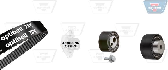 Optibelt KT 1480 W2 - Водяной насос + комплект зубчатого ремня ГРМ www.autospares.lv