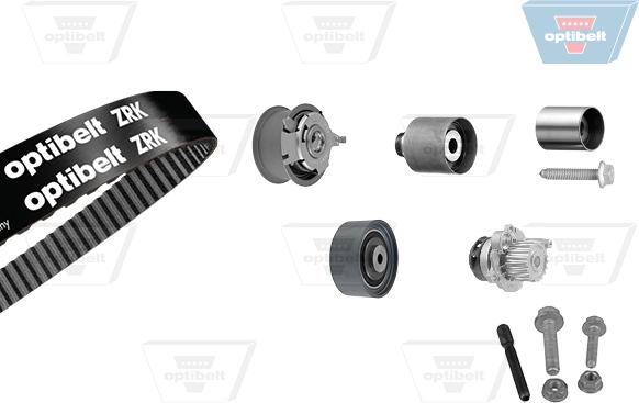 Optibelt KT 1420 W3 - Водяной насос + комплект зубчатого ремня ГРМ www.autospares.lv