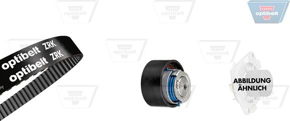 Optibelt KT 1554 W1 - Водяной насос + комплект зубчатого ремня ГРМ www.autospares.lv