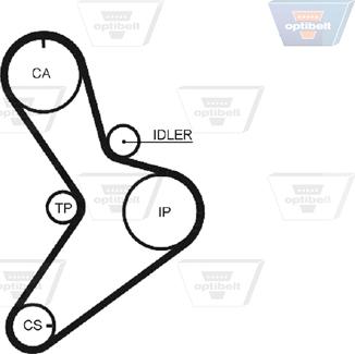 Optibelt ZRK 1312 - Timing Belt www.autospares.lv