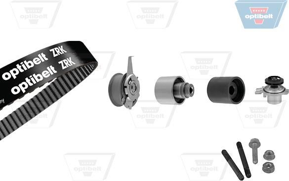 Optibelt KT 1611 W1 - Водяной насос + комплект зубчатого ремня ГРМ www.autospares.lv