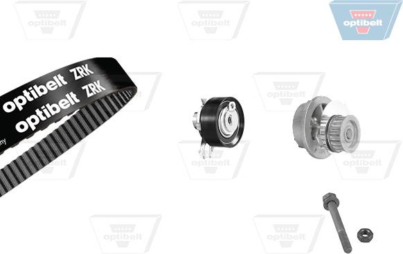 Optibelt KT 1034 W1 - Водяной насос + комплект зубчатого ремня ГРМ www.autospares.lv