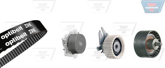 Optibelt KT 1079 W1 - Водяной насос + комплект зубчатого ремня ГРМ www.autospares.lv