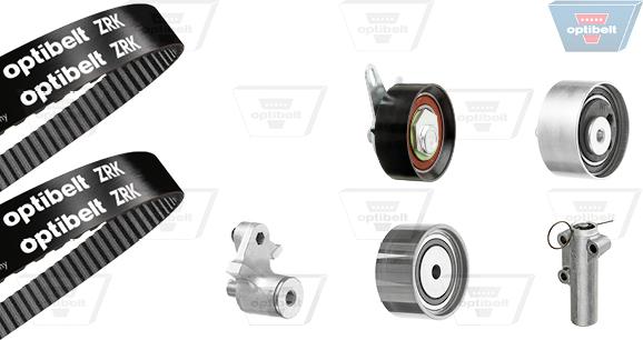 Optibelt KT 1393 - Комплект зубчатого ремня ГРМ www.autospares.lv