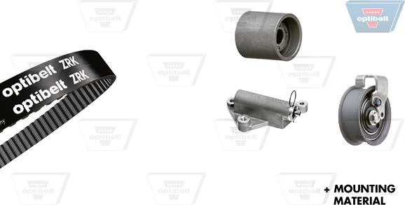 Optibelt KT 1357 - Комплект зубчатого ремня ГРМ www.autospares.lv