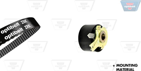 Optibelt KT 1368 - Комплект зубчатого ремня ГРМ www.autospares.lv