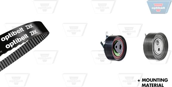 Optibelt KT 1302 - Комплект зубчатого ремня ГРМ www.autospares.lv