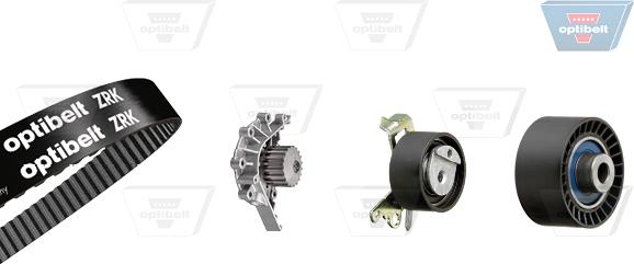 Optibelt KT 1244 W1 - Водяной насос + комплект зубчатого ремня ГРМ www.autospares.lv