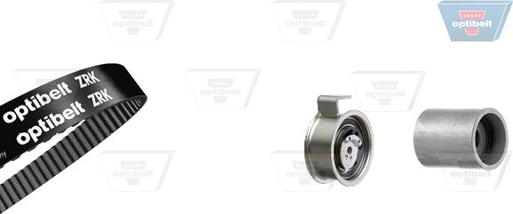 Optibelt KT 1248 - Комплект зубчатого ремня ГРМ www.autospares.lv