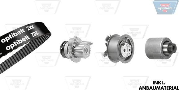 Optibelt KT 1237 W1 - Water Pump & Timing Belt Set www.autospares.lv