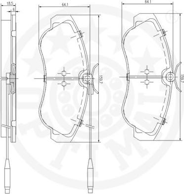 Optimal 9944 - Brake Pad Set, disc brake www.autospares.lv