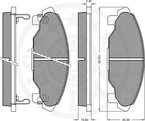 Optimal 9962 - Bremžu uzliku kompl., Disku bremzes www.autospares.lv