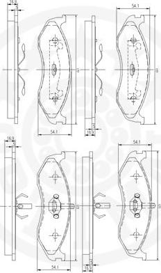 Optimal 9914 - Bremžu uzliku kompl., Disku bremzes www.autospares.lv