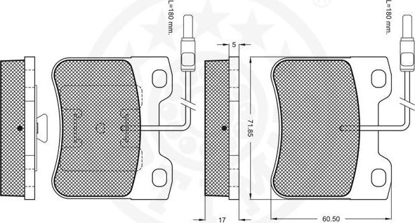 Optimal 9490 - Bremžu uzliku kompl., Disku bremzes www.autospares.lv