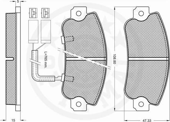 Optimal 9492 - Bremžu uzliku kompl., Disku bremzes autospares.lv