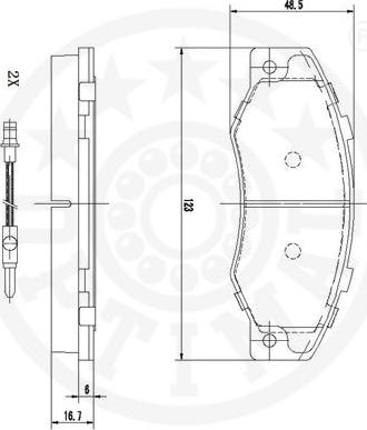 Optimal 9446 - Bremžu uzliku kompl., Disku bremzes www.autospares.lv