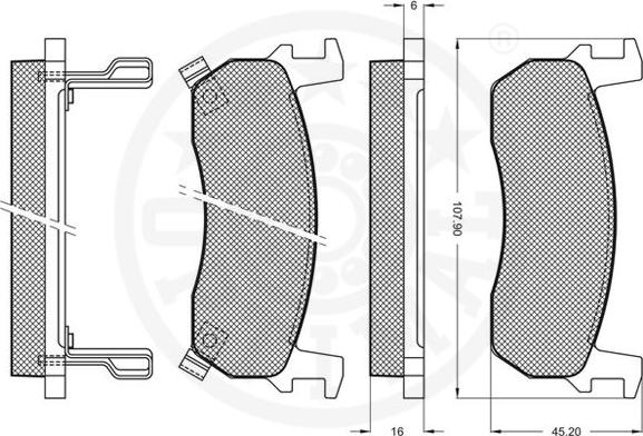 Optimal 9456 - Bremžu uzliku kompl., Disku bremzes www.autospares.lv