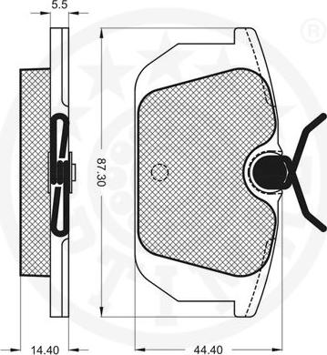 Optimal 9460 - Bremžu uzliku kompl., Disku bremzes www.autospares.lv