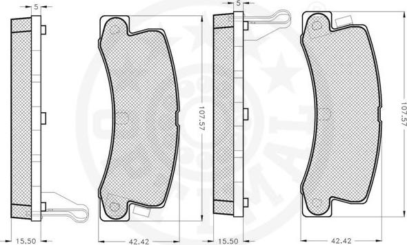 Optimal 9439 - Bremžu uzliku kompl., Disku bremzes www.autospares.lv