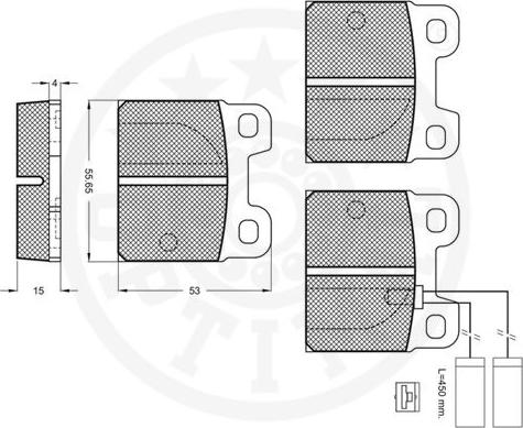 Optimal 9432 - Brake Pad Set, disc brake www.autospares.lv