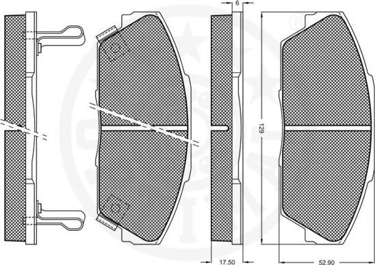 Optimal 9470 - Тормозные колодки, дисковые, комплект www.autospares.lv