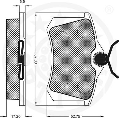 Optimal 9540 - Bremžu uzliku kompl., Disku bremzes autospares.lv