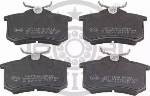 Optimal 9548 - Brake Pad Set, disc brake www.autospares.lv