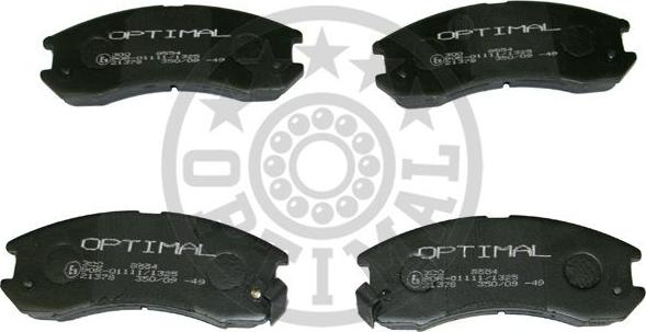 Optimal 9554 - Тормозные колодки, дисковые, комплект www.autospares.lv