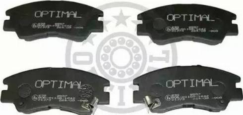 Optimal 9557 - Тормозные колодки, дисковые, комплект www.autospares.lv