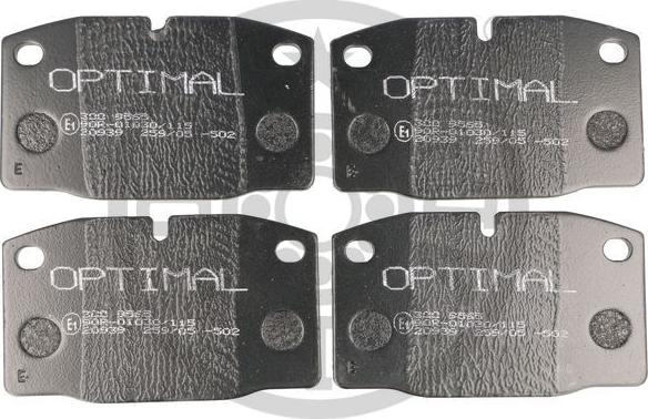 Optimal 9565 - Тормозные колодки, дисковые, комплект www.autospares.lv