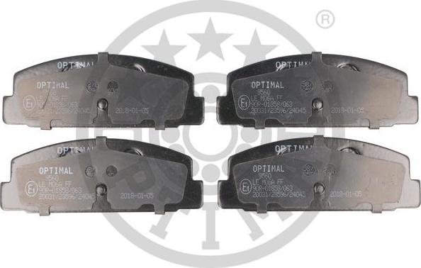 Optimal 9560 - Bremžu uzliku kompl., Disku bremzes www.autospares.lv