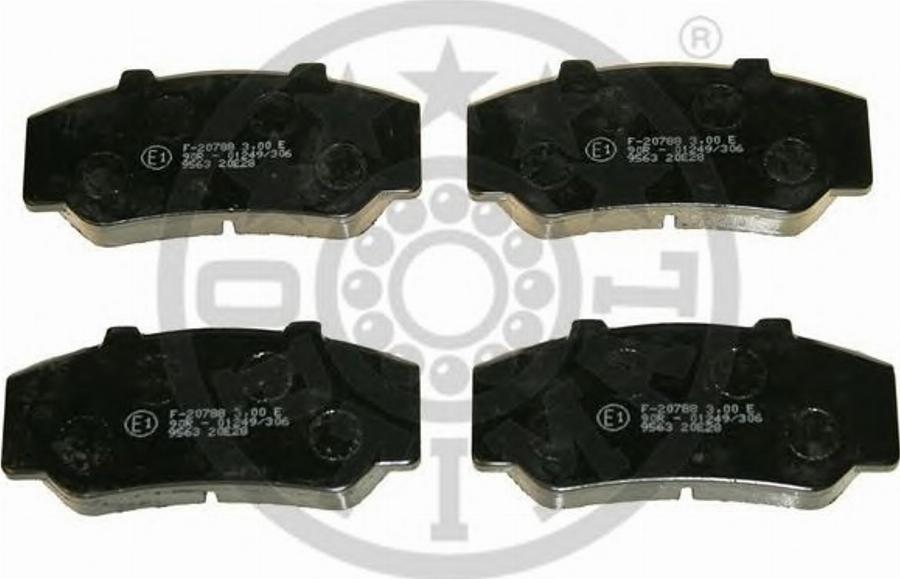 Optimal 9563 - Тормозные колодки, дисковые, комплект www.autospares.lv