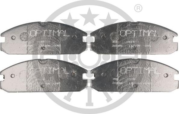 Optimal 9515 - Тормозные колодки, дисковые, комплект www.autospares.lv