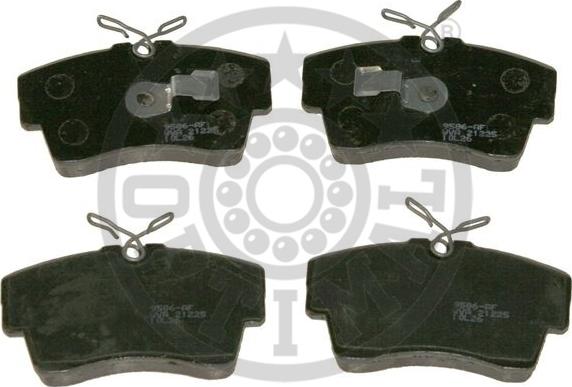 Optimal 9586 - Тормозные колодки, дисковые, комплект www.autospares.lv