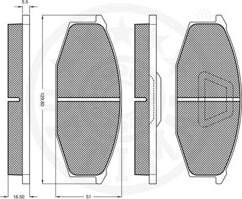 Optimal 9530 - Bremžu uzliku kompl., Disku bremzes www.autospares.lv